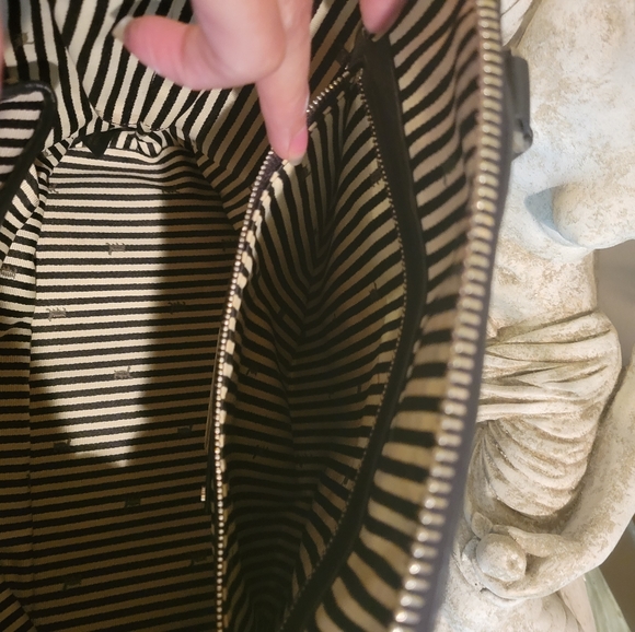 Gwen Stefani L.A.M.B. Kingston Montego Bowler Bag in Silver Gray Black .#343 - Picture 13 of 16